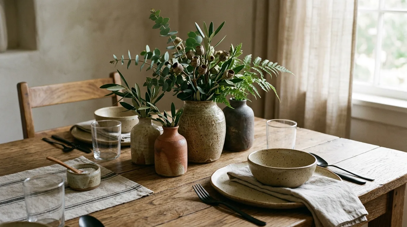Use sculptural chairs to keep the room feeling light inspiration for an organic modern dining room.